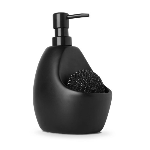 Pojemnik z dozownikiem Joey czarny od Umbra - do kuchni, łazienki.