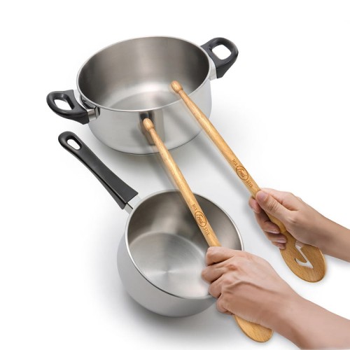 Perkusyjne, drewniane łyżki Mix Stix od Fred & Friends - do domu, kuchni.