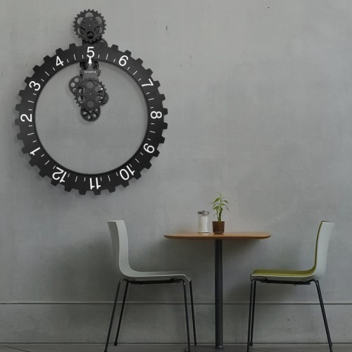 Zegar Big Hour Wheel czarny od Invotis - do domu, biura.