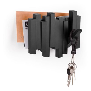 Wieszak z organizerem Sticks czarny