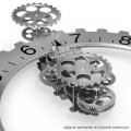 Zegar Big Hour Wheel czarny od Invotis - do domu, biura.